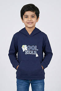 Світшот дитячий для хлопчика на флісі темно-синього кольору 206018P