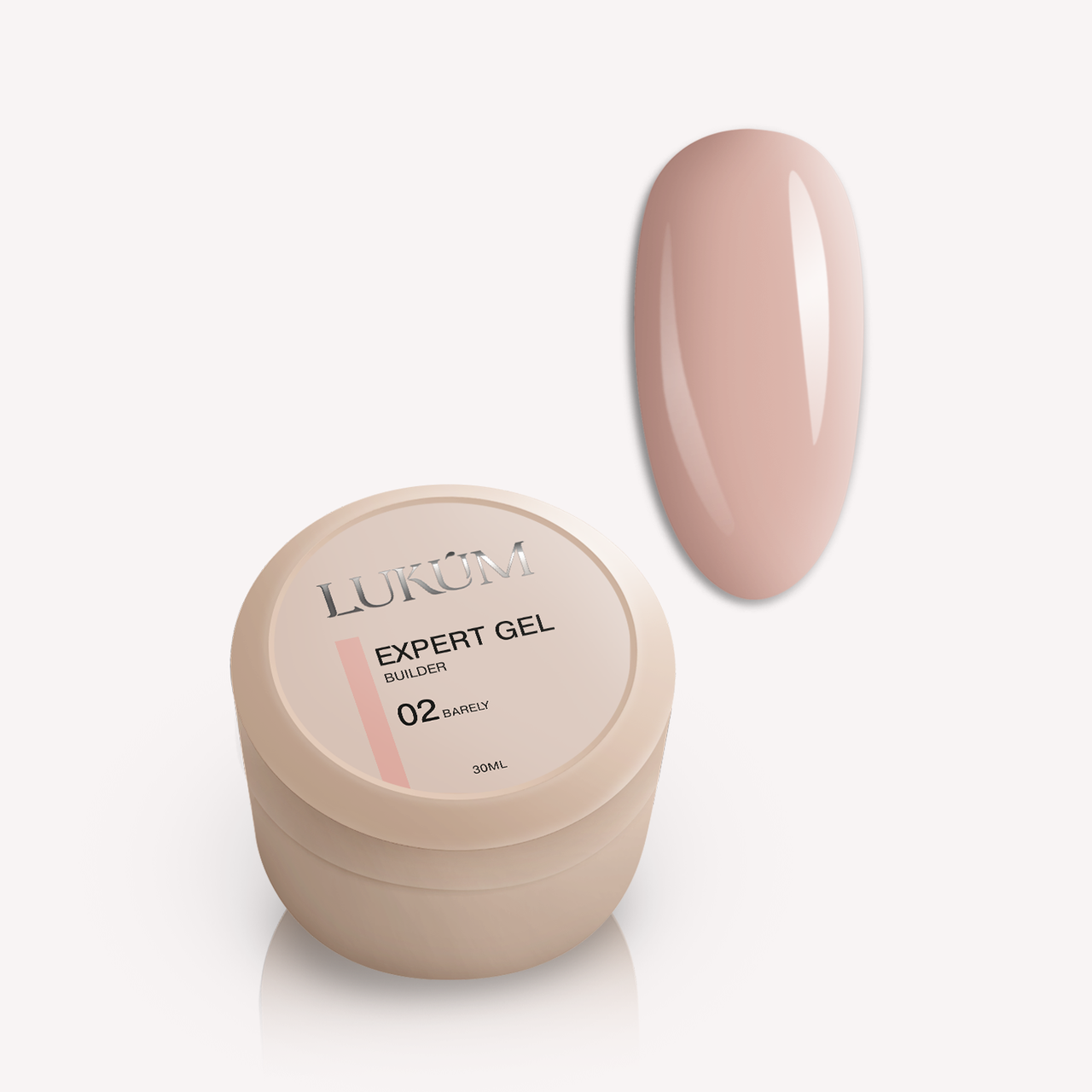 Зміцнюючий гель Lukum Expert Builder Gel №02 Barely, 30 мл, фото 1