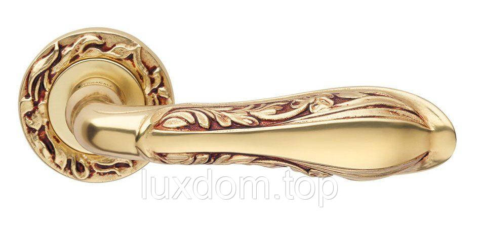 Ручка Linea Cali, Liberty, на 113 круглій розетці, французьке золото, фото 1