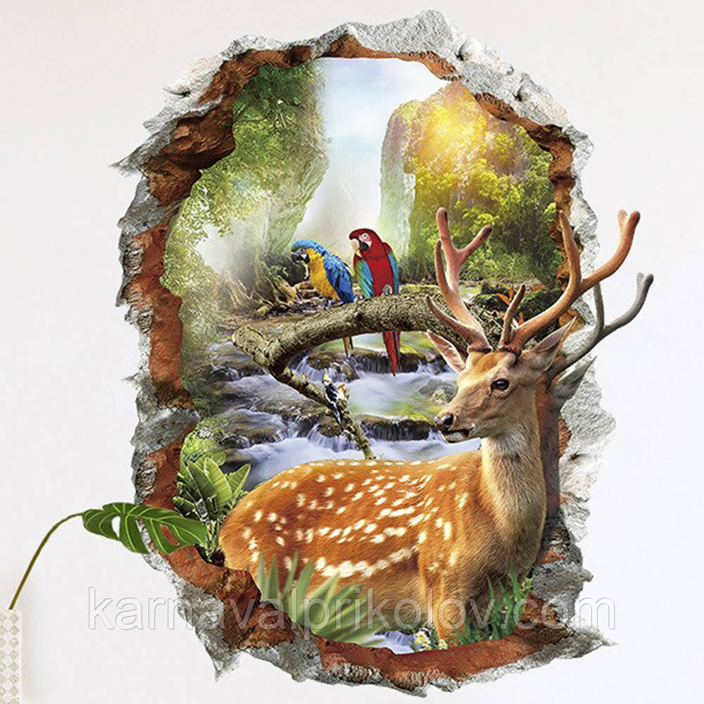 Інтер'єрна наклейка ZOO Олень XH7253 70х50см