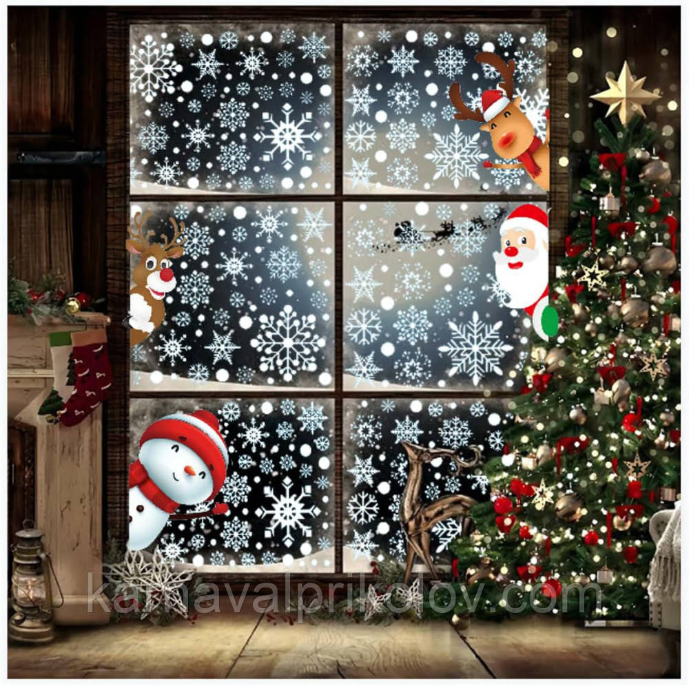 Інтер'єрна наклейка NG Санта та друзі (8 листів А4 322 шт)