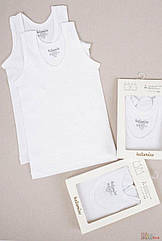 ОПТОМ Майка біла 2шт. для хлопчика 13-14 років (164 см.)  Katamino 8680652273421