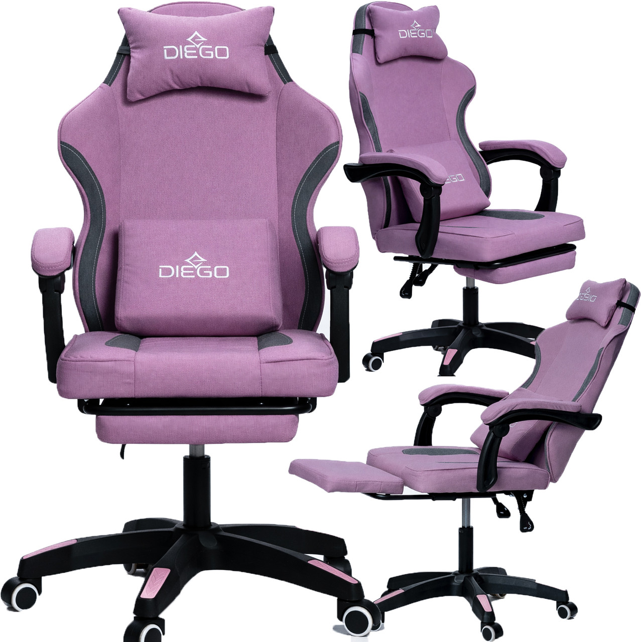 Крісло геймерське DIEGO Soft Pink, фото 1