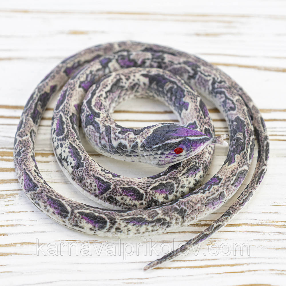 Гумова змія 75см KP (бузково-коричнева)