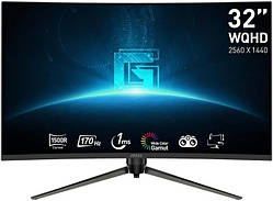 Монітор 31.5" MSI G32CQ5P -- 2K QHD / VA 1500R / 170Hz / 1ms (MPRT) / 8-Bit + FRC / DCI-P3 91% / HDR