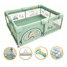 Дитячий манеж Пригоди динозавра | 180 х 200 см | LEOBRO PREMIUM