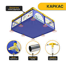 Дитячий манеж Морський Кіт | 180 х 200 см | LEOBRO PREMIUM, фото 2