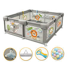 Дитячий манеж Король лісу | 150 х 180 см | LEOBRO PREMIUM