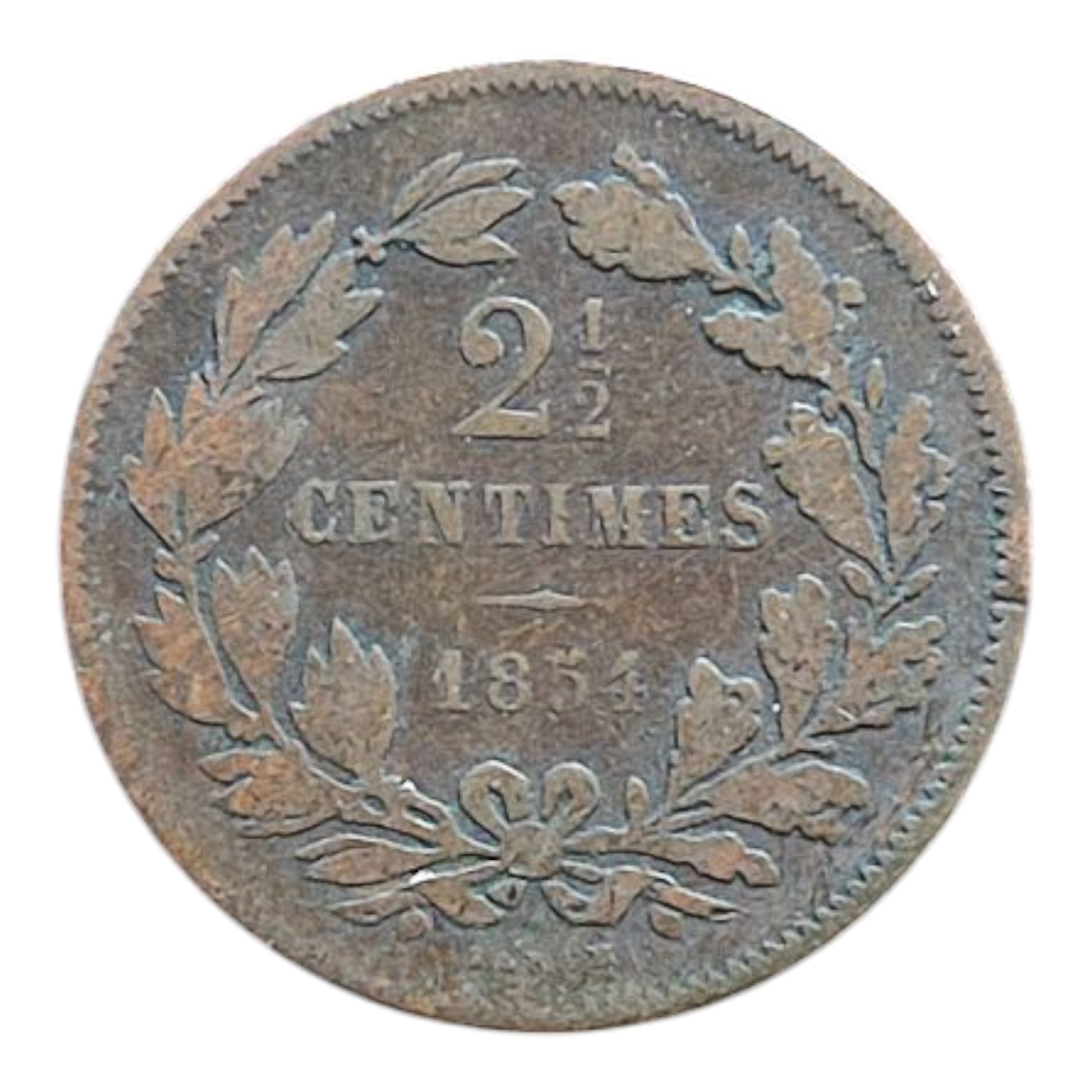 Люксембург 2½ сантима, 1854, фото 1