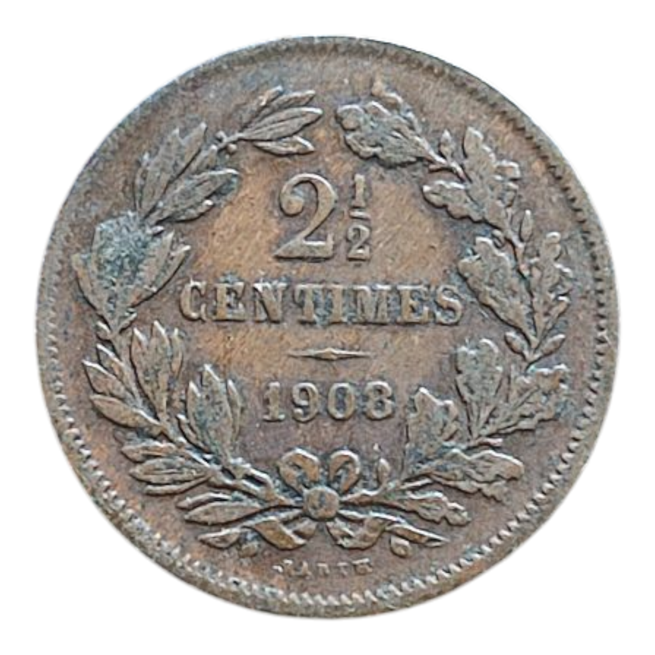 Люксембург 2½ сантима, 1908, фото 1