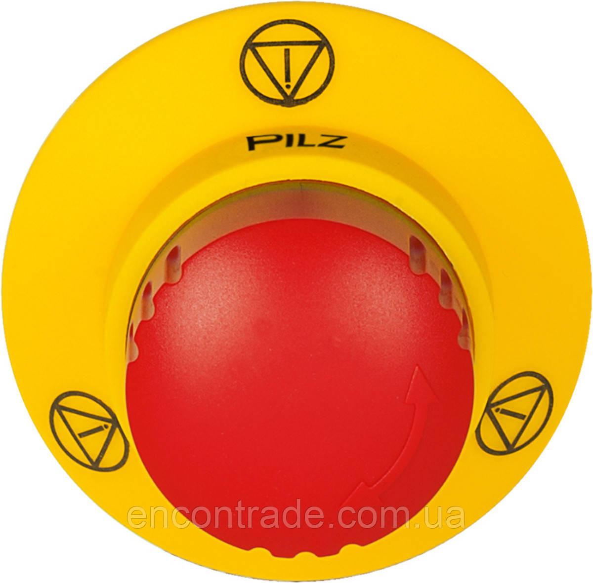 400131 Кнопка PIT es1s E-STOP IP65 з символом E-STOP та логотипом, фото 1