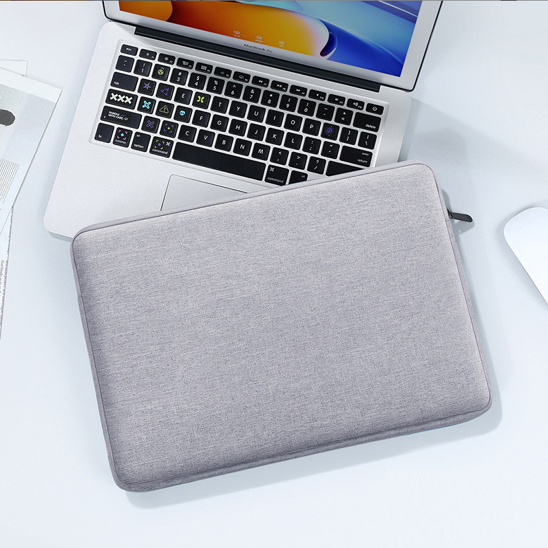 Чохол для ноутбука Bubm сірий тканинний 14"-15" світло-сірий чохол під ноутбук 14 дюймів, фото 1