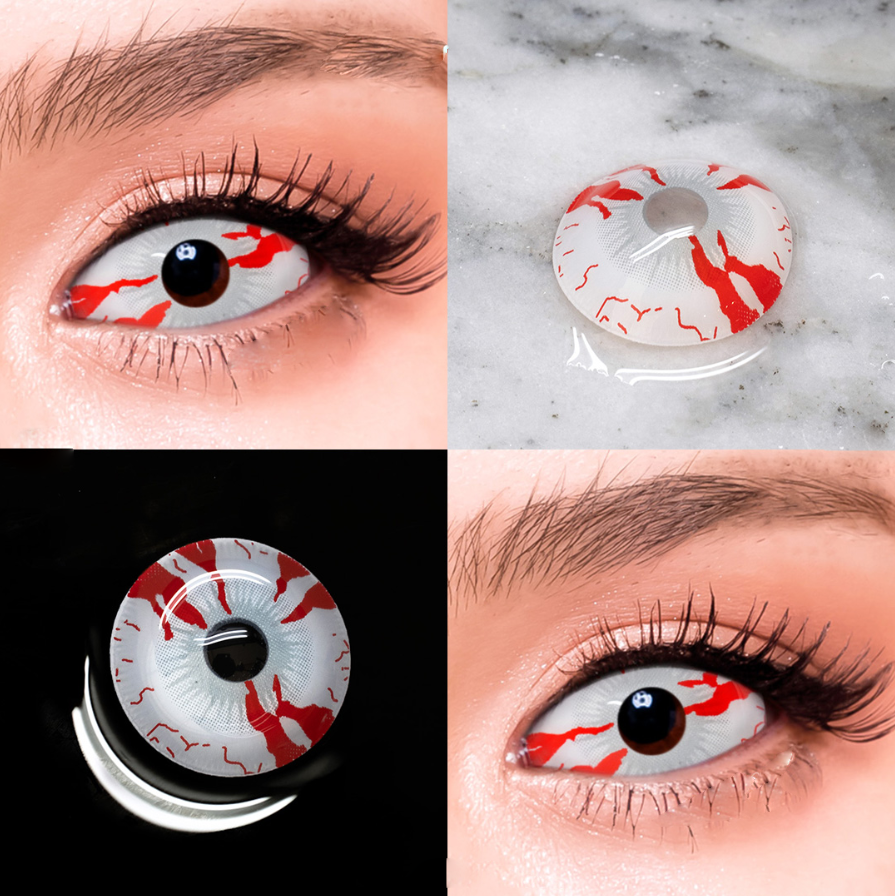 Склеральні білі лінзи Зомбі | Білі лінзи на все око Склери 22 мм | Лінзи білі, фото 1