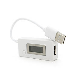 USB тестер KCX-017 напруги (3-7V) і струму (0-3A) ємності батарей для зарядки (0-19999mAh), White