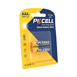 Батарейка сольова PKCELL 1.5V AAA/R03, 2 штуки у блістері ціна за блістер, Q12/144