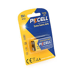 Батарейка сольова PKCELL 9V/6LR61, крона, 1 штука у блістері ціна за блістер, Q10