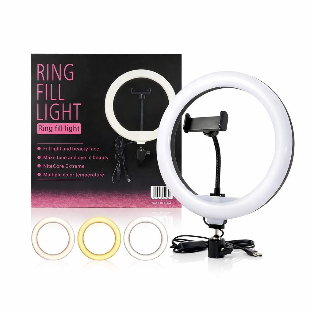 Кільцева лампа USB настольная лампа для фото/відео 26см для освітлення, CXB-260 (працює від павербанку), фото 1