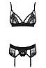 Комплект із бюстгальтера, трусиків, пояса Obsessive WONDERIA SET, фото 2