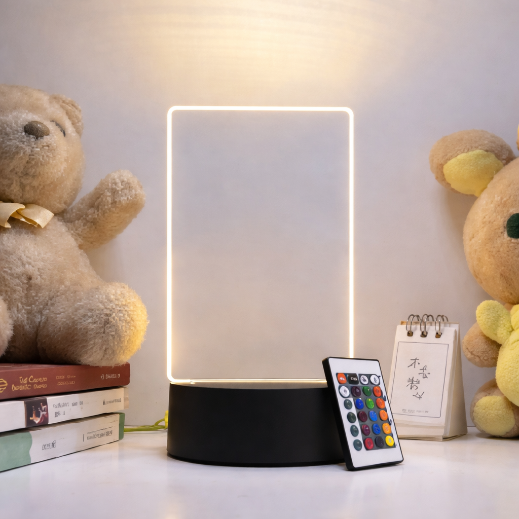 Постер з пластиковою підставкою (чорна) та підсвіткою на 7 кольорів + пульт Розмір А3, фото 1