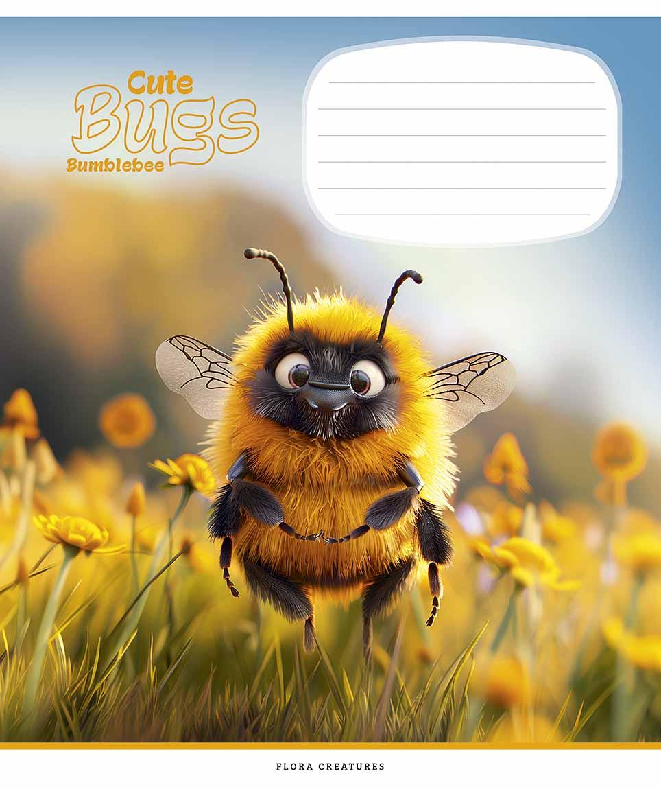 Зошит 12арк. кліт. Школярик "Cute bugs" ВД-лак №012-3462K(30)(300), фото 1
