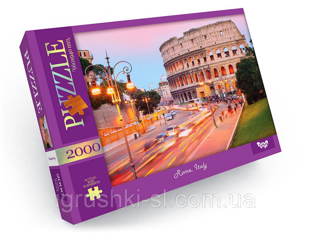 Пазли Danko Toys "Rome, Italy", 2000 елементів, 66x94 см., фото 1
