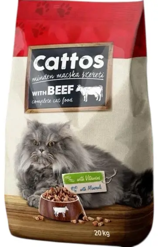 Сухий корм для котів Cattos Complete Cat Food with Beef 20 кг