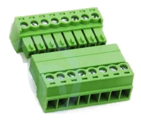 Роз'ємний клемник 8 контактів EDGRK 3.81 мм, зелений (пара), фото 1