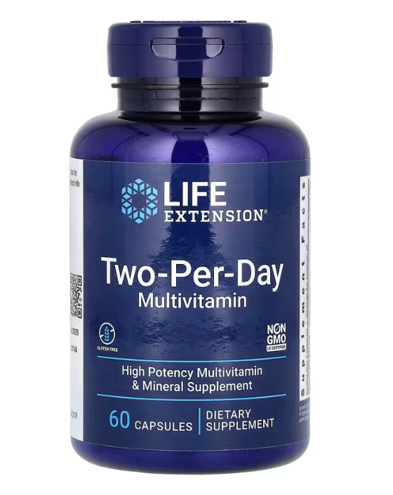 Вітаміни Two-Per-Day Multivitamin Life Extension 60 капсул, фото 1