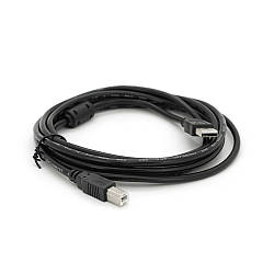 Кабель USB 2.0 AM/BM, 3.0m, 1 ферит, чорний, Пакет Q200