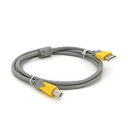 Кабель USB 2.0 V-Link AM / BM, 1.5m, 1 ферит, Grey / Yellow