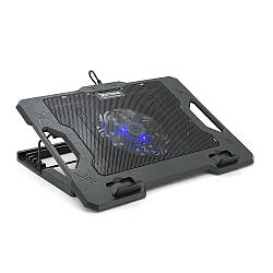 Підставка під ноутбук XSTRIKE XS-33, 10-17", 1*140mm 1000±10% RPM, корпус пластик+алюміній, 2xUSB 2.0, 370x275x27mm, RGB, Box Q20