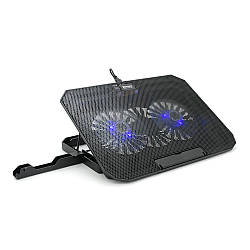 Підставка під ноутбук XSTRIKE XS-11, 10-17", 2*140mm 1300±10% RPM, корпус пластик+алюміній, 2xUSB 2.0, 371x266x30mm, RGB, Box Q20