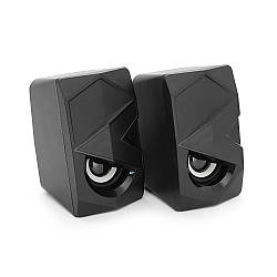 Колонки 2.0 Hotmai FTN-39 USB+3.5mm, 2x3W, 20Hz-18KHz, з регулятором гучності, Black, BOX, Q24