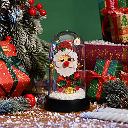 Санта Клаус у колбі з Led підсвічуванням, 16х10х18,5см, живлення від 3*LR1130