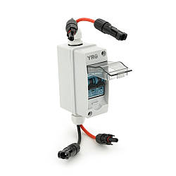 Вимикач навантаження постійного струму для сонячних систем HT-2D2, 2P, 32A, 550V, MC4, підключення верх-низ