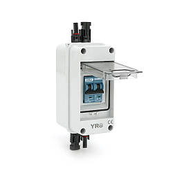 Вимикач навантаження постійного струму для сонячних систем HT-3D, 2P, 32A, 550V, MC4, підключення верх-низ