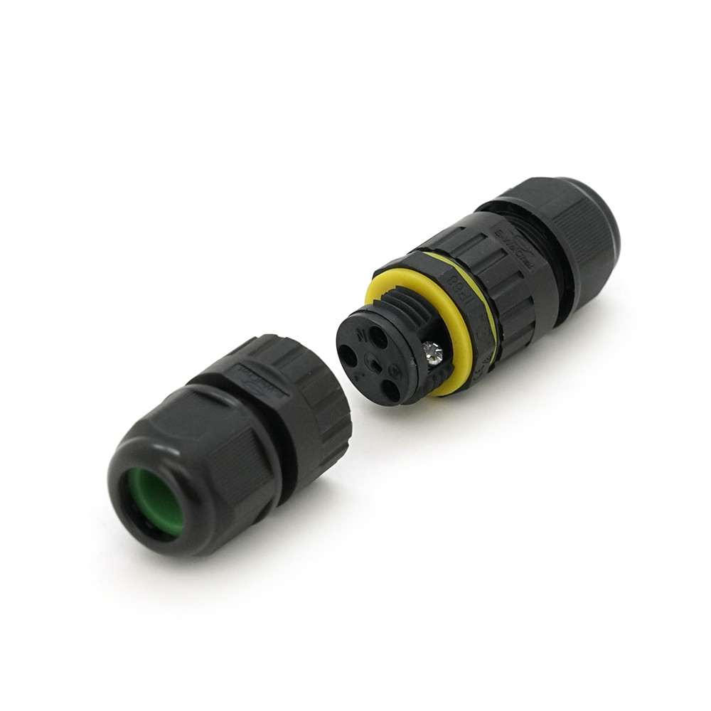 Кабельний з'єднувач EW-M16-3P, під кабель 7-10 мм, 3P, 17.5A, 450V, Black