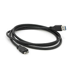 Кабель Usb 3.0 AM to Micro-B black 1.5m для жорстких дисків