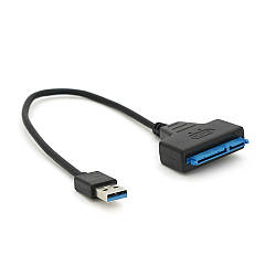 Кабель Usb 3.0 AM to SATA black 0.1m для HDD/SSD дисків
