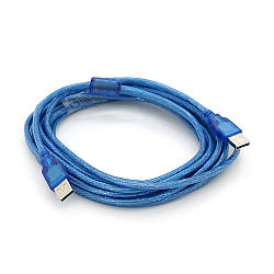 Кабель USB 2.0 RITAR AM/AM, 5.0m, прозорий синій
