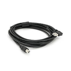 Кабель USB 2.0 RITAR AM/BM, 3.0m, кутовий 90°, чорний