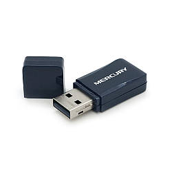 Бездротовий мережевий адаптер Wi-Fi-USB MERCURY mini MW300UM, 802.11bgn, 300MB, 2.4 GHz, WIN7 / XP / Vista / 2K / MAC / LINUX, BOX