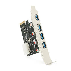 Контролер PCI-Е=>USB 3.0, 4 порти, 5Gbps, BOX