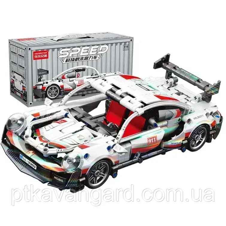 Конструктор Порше 911 машинка 455 деталей 1:18 Technic 9055-3 білий, фото 1