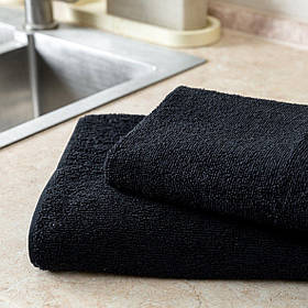 Рушник для кухні махровий Parisa Home чорний 40х70 см