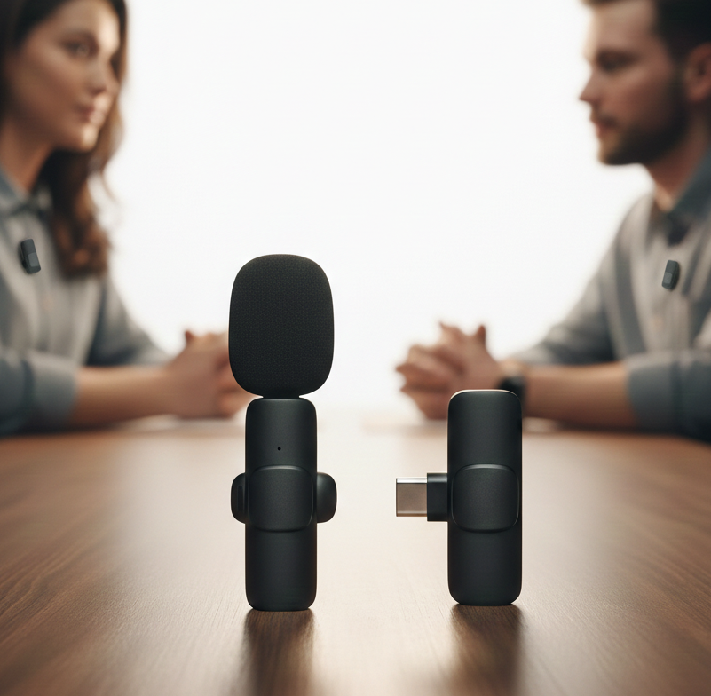 Бездротовий петличний мікрофон XOKO K9 з адаптером Type-C і Lightning для Android і iPhone, для блогерів, фото 1