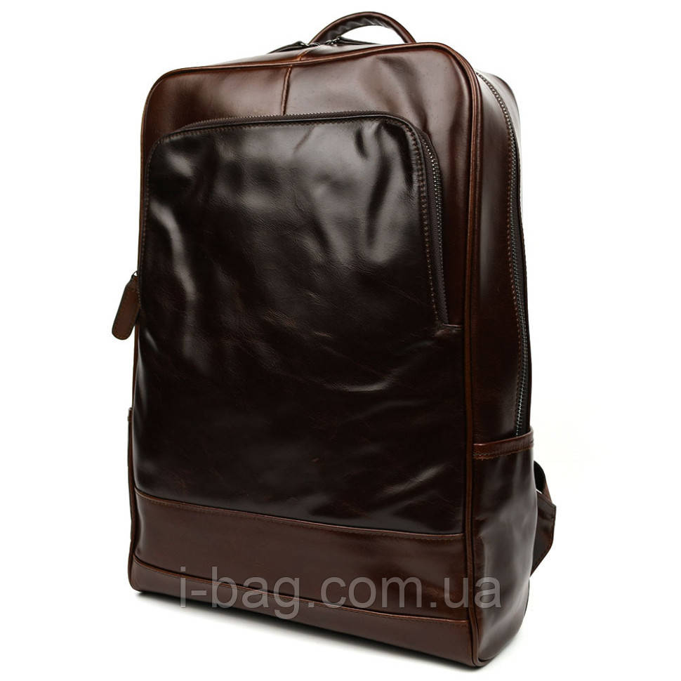 Рюкзак із натуральної шкіри bx050c фірми Bexhill кавовий гладкий, фото 1