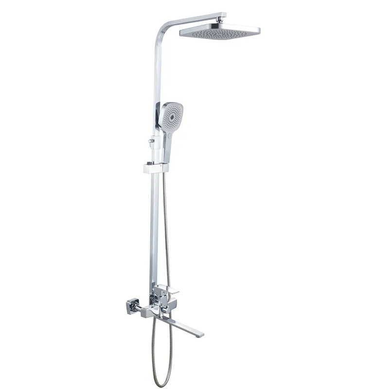 Душова колона зі змішувачем Mixxus Magnum 009-J, хромоване покриття, керування водою через змішувач (MI8231)