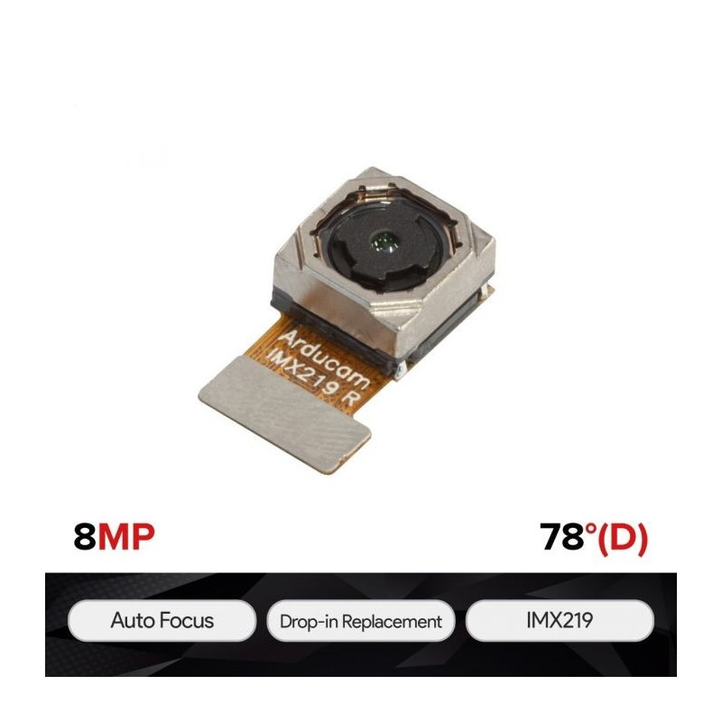 Модуль камери IMX219 для Raspberry Pi та Nvidia Jetson Nano, 8 Мп, 30fps при 8 МП, автофокус, MIPI CSI-2, 2,8 мм ЕФЛ