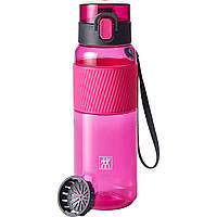 Пляшка для води ZWILLING Tritan без BPA 680 мл для фітнесу та офісу з фільтром і ремінцем, рожева УЦІНКА